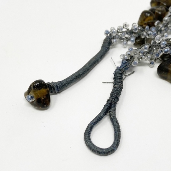 Brown & Blue Beaded Necklace - Picture 7 of 7